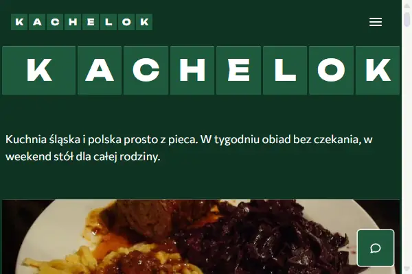 Strona główna dema Kachelok na dużym ekranie